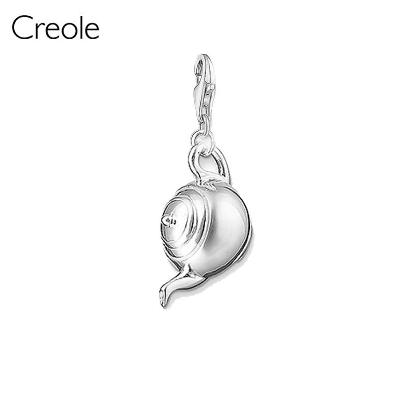 925 Sterling Silver Minnie Cocktail Baseball Bag Flip-flop Teapot Moon Heart Cha