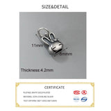 S925 Sterling Silver Bow Rabbit Pendant Charms for DIY Bracelet Necklace