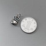 S925 Sterling Silver Bow Rabbit Pendant Charms for DIY Bracelet Necklace