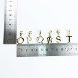 Vintage 925 Sterling Silver Alphabet Letters Charm Golden Gift Jewelry