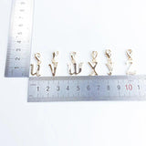 Vintage 925 Sterling Silver Alphabet Letters Charm Golden Gift Jewelry