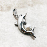 Dolphin Pearl 925 Sterling Silver Dangle Charm Pendant Summer Jewelry