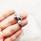 Dolphin Pearl 925 Sterling Silver Dangle Charm Pendant Summer Jewelry