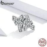 925 Silver Charm Butterflies Dazzling Beads DIY Jewelry