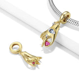 Devil CZ Eye Silver Pendant for Bracelet Making