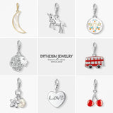 Lion Unicorn Bus Moon Flower Cherry 925 Sterling Silver Pendant