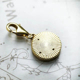 Golden Lucky Coin Charm Pendant 925 Silver Vintage Pure Happiness Gift