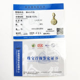 Golden Lucky Coin Charm Pendant 925 Silver Vintage Pure Happiness Gift
