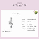 Stars Moon Dangle Charm 925 Sterling Silver Beads Bracelet Pendant