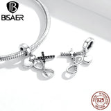 925 Silver Vintage Infinity Symbol Pendant Cross Charm Beads