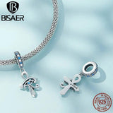 925 Sterling Silver Vintage Cross Charm Horus's eyes Hanging Belief Pendant