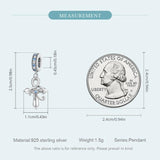 925 Sterling Silver Vintage Cross Charm Horus's eyes Hanging Belief Pendant