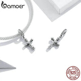 925 Sterling Silver Vintage Cross Pendant Charm for Bracelet or Necklace