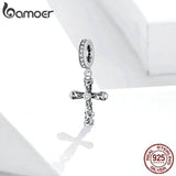 925 Sterling Silver Vintage Cross Pendant Charm for Bracelet or Necklace