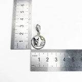 Owl Moon Charm Pendant 925 Sterling Silver Gift Women Girls