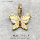 Butterfly Charm 925 Sterling Silver CZ Pave Pendant Jewelry
