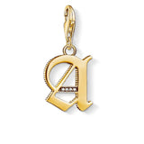 Vintage Style 925 Sterling Silver Alphabet Charm Pendant