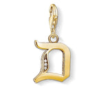 Vintage Style 925 Sterling Silver Alphabet Charm Pendant