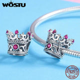 925 Silver Queen's Crown Pink CZ Beads Bracelet & Necklace