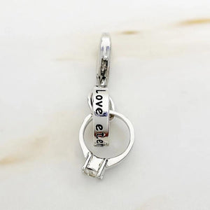 Heart Key Love Ring House Charms Pendant 925 Sterling Silver
