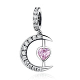 925 Silver Flower Fairy Angel Feather Pendant Charm Bracelet Jewelry