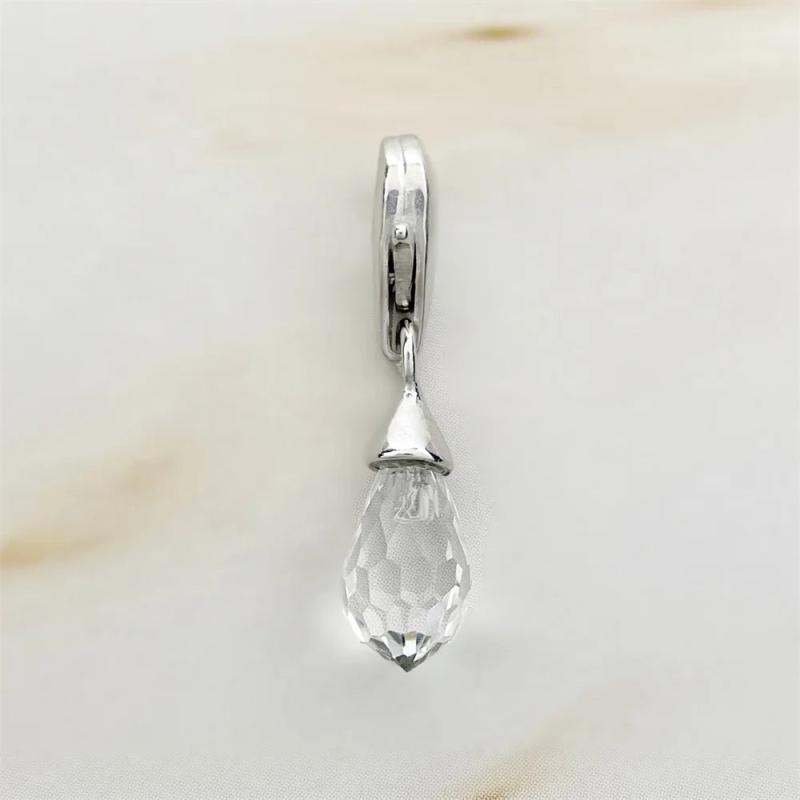 925 Sterling Silver Japen Doll Crown CZ Pendant
