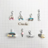 925 Sterling Silver Cruise Clover Pearl Ice Cream Baby Shoes
