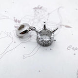Crown Charm Pendant 925 Sterling Silver Vintage Gift For Women Men