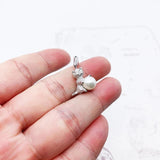 Cat & Pearl Pendant Charm 925 Sterling Silver