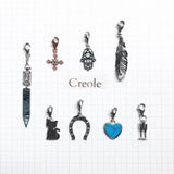 925 Silver Charms Pendant Feather Horseshoe Cup Hand Cat Cross Heart