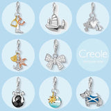 Vintage Lucky Boot Sailboat Charm Pendant, 925 Sterling Silver