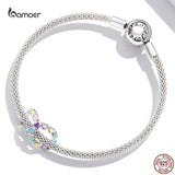 925 Silver Love Charms Colorful Heart Beads for Bracelets Bangle