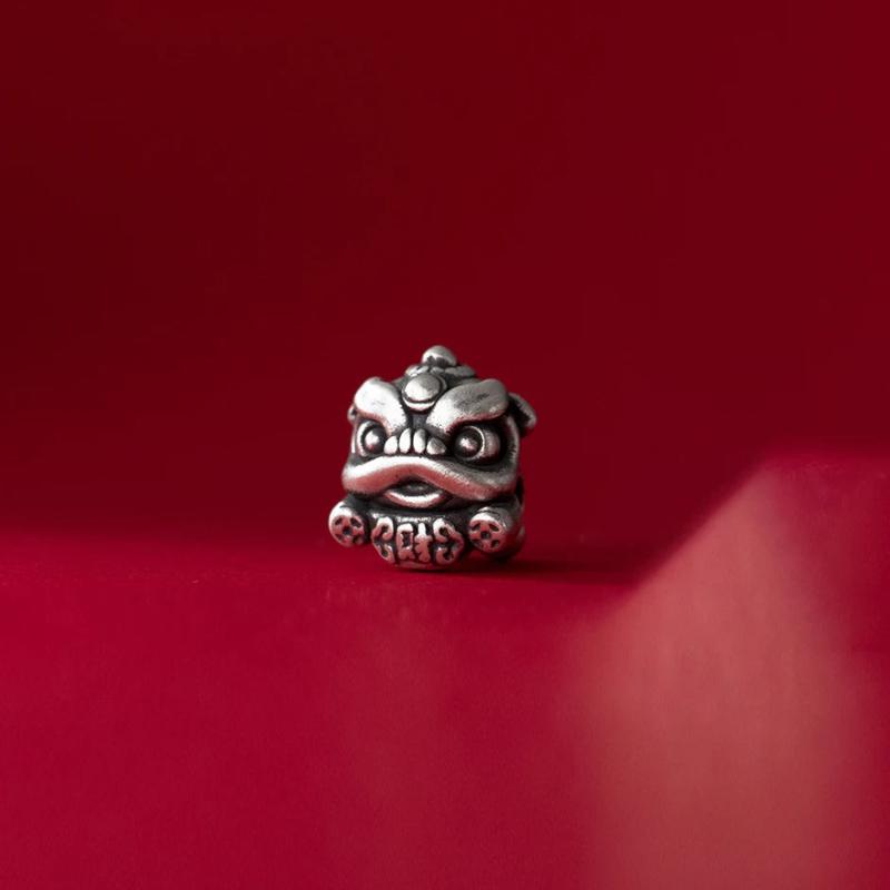 Sterling Silver 3D Tiger PiXiu Baby Pendant Charms