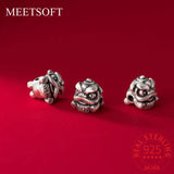Sterling Silver 3D Tiger PiXiu Baby Pendant Charms
