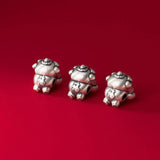 Sterling Silver 3D Tiger PiXiu Baby Pendant Charms