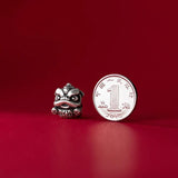Sterling Silver 3D Tiger PiXiu Baby Pendant Charms