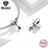 925 Sterling Silver Bat Charm Bead DIY Bracelet Bangle Jewelry