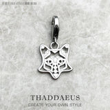 Fox Dangle Charm Pendant 925 Sterling Silver Jewelry