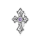 Vintage Pattern Cross Charm Bead Pendant for Women