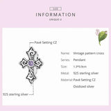 Vintage Pattern Cross Charm Bead Pendant for Women