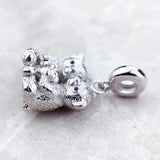 Sterling Silver Bear Couple Charm Pendant