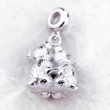 Sterling Silver Bear Couple Charm Pendant