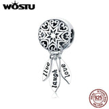 925 Silver Live Laugh Love CZ Bead Bracelet Charm