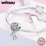 925 Silver Live Laugh Love CZ Bead Bracelet Charm