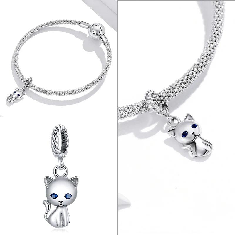 Animal Charm 925 Silver Bead Pendant for Bracelet