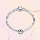 925 Silver Astronaut Animal Heart Charm Bracelet Bead