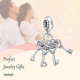 925 Silver Astronaut Animal Heart Charm Bracelet Bead