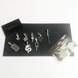 Ankh Sword Gas Mask Libram Dragon Charm Pendant