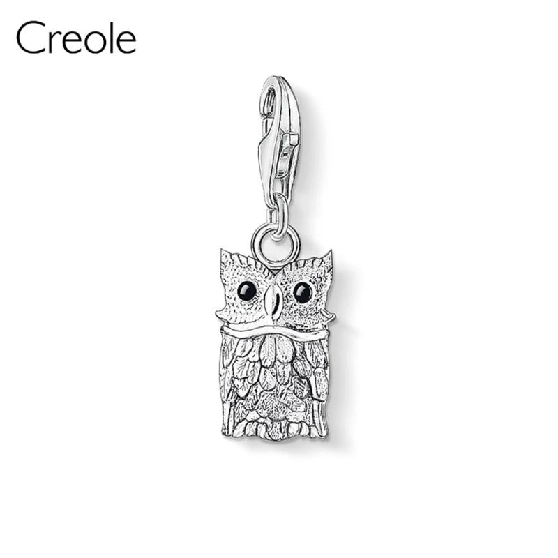 925 Sterling Silver Owl Seahorse Cat Piglet Panda Charm Pendant Jewelry Gift