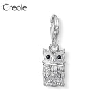 925 Sterling Silver Owl Seahorse Cat Piglet Panda Charm Pendant Jewelry Gift